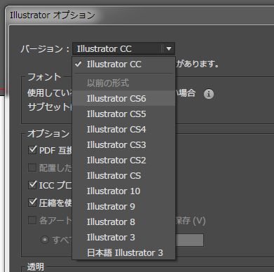 保存形式はCS6でお願いします。